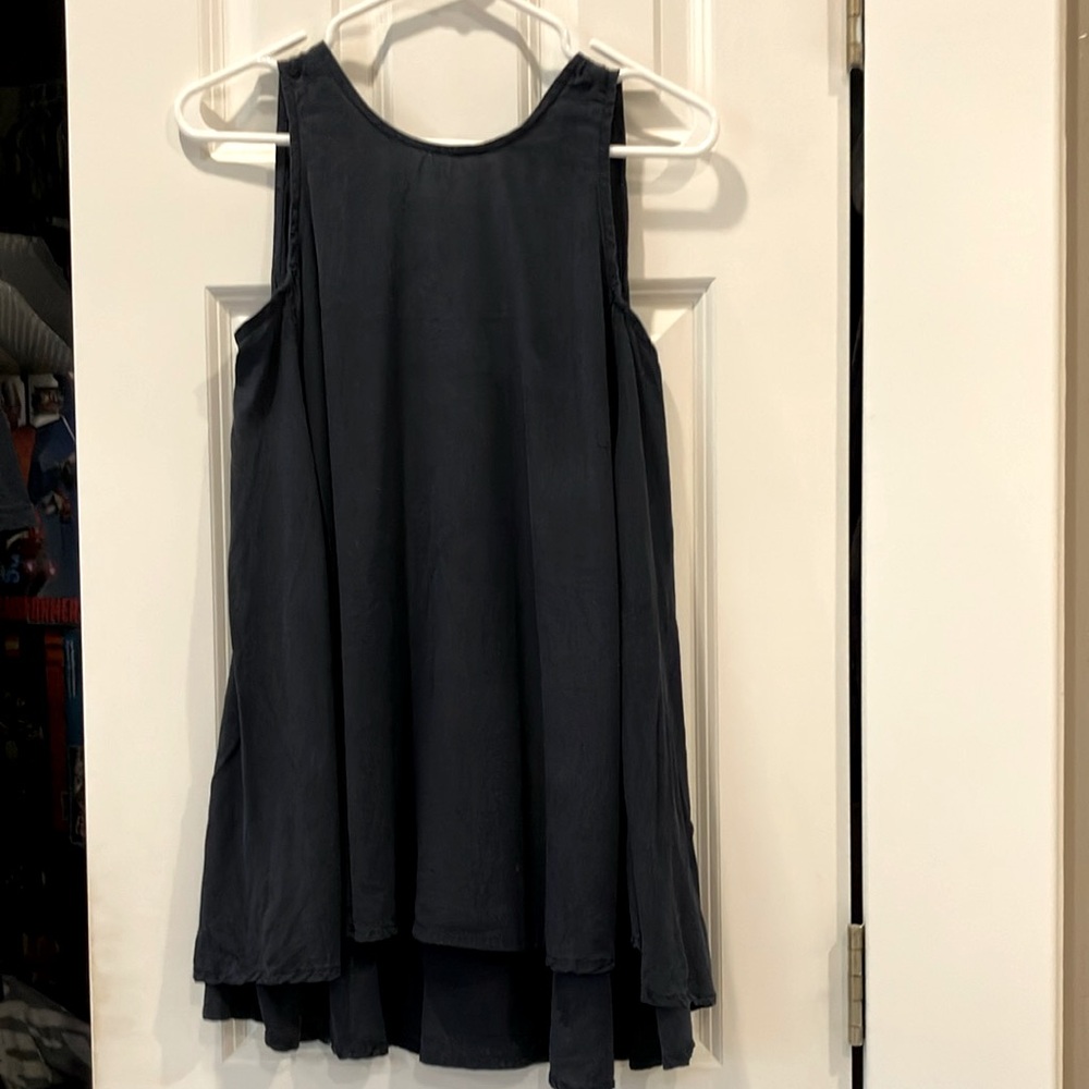 Elizabeth Suzann Harlow Tunic Silk Navy XXS fits XS